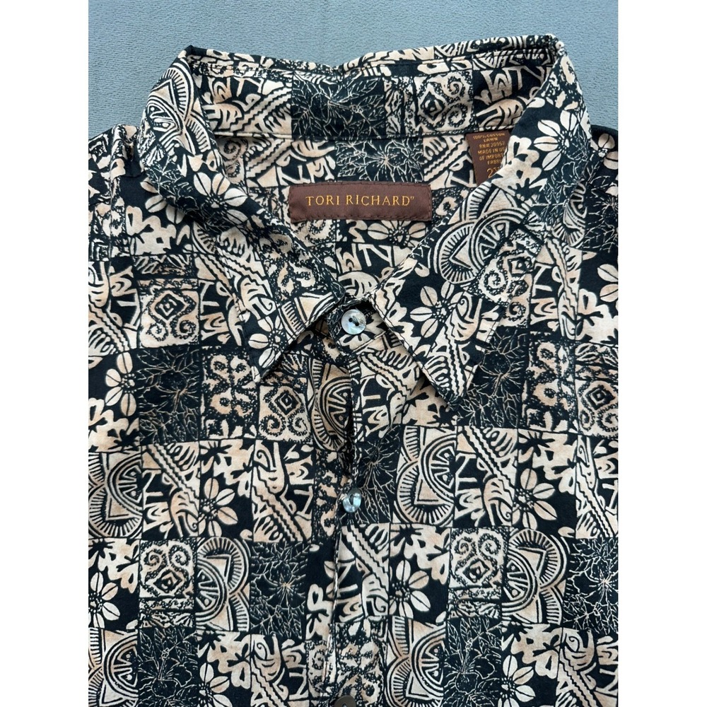 Tori Richard Mens 2XL Hawaiian Tropical Cotton Button Down Shirt USA Casual